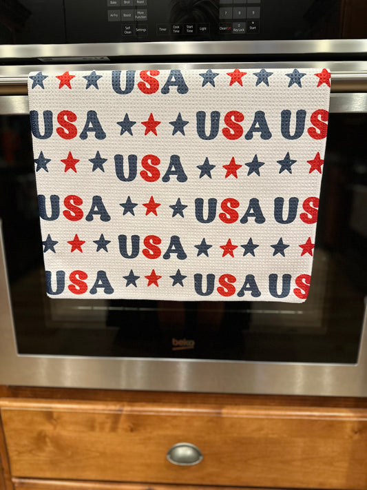 USA Waffle Kitchen Towel