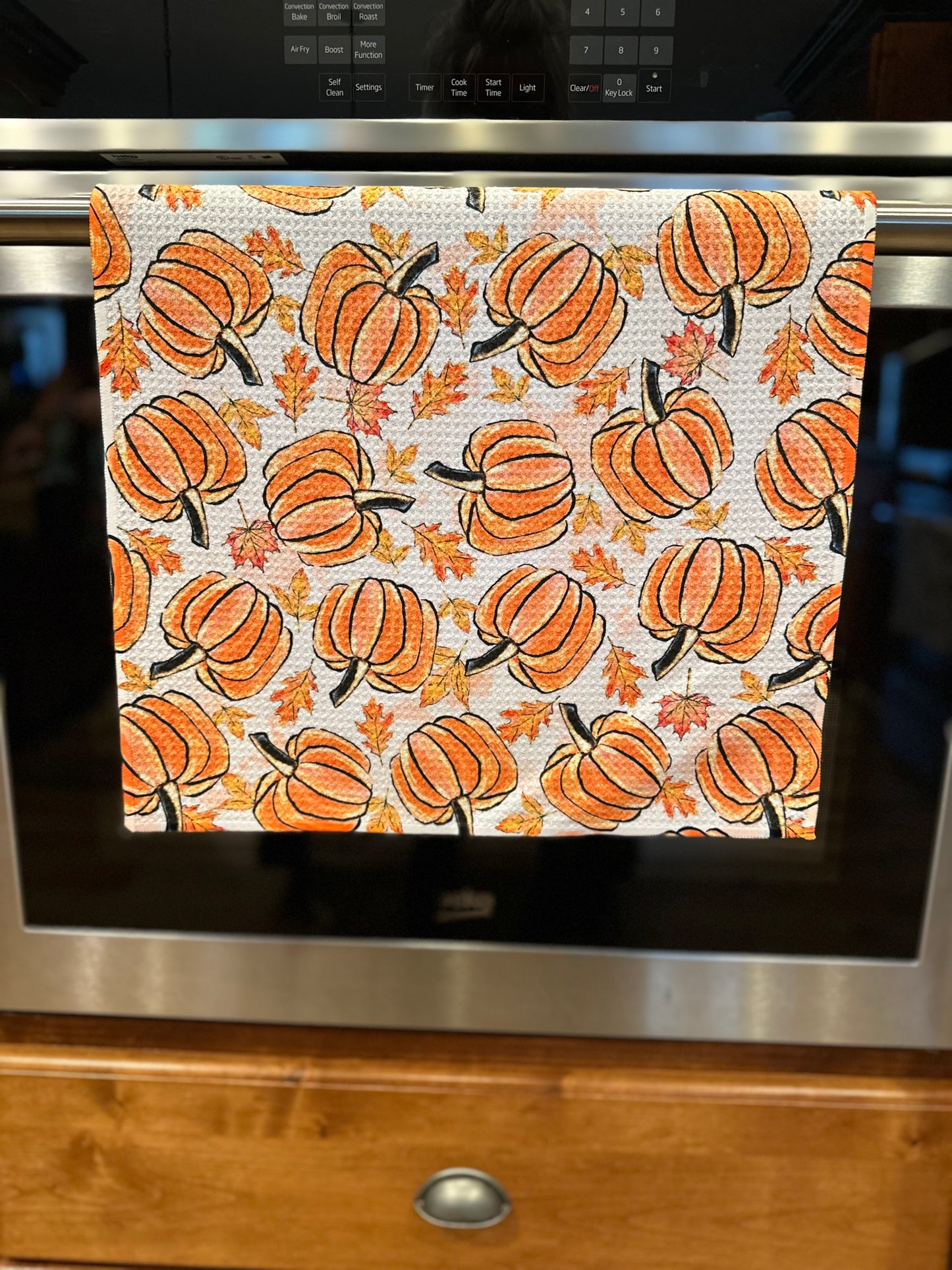 Pumpkin patch Waffle Kitchen Towel