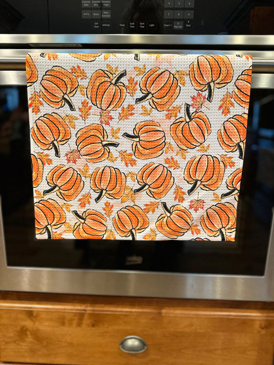 Pumpkin patch Waffle Kitchen Towel