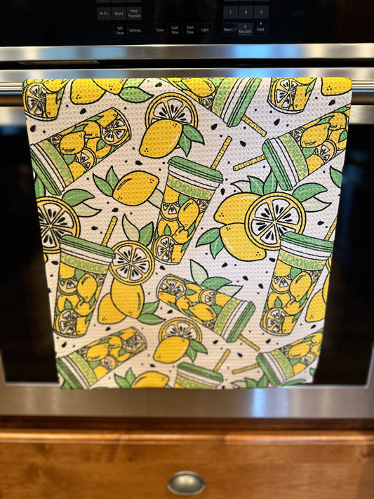 Carnival Lemonade Waffle Kitchen Towel