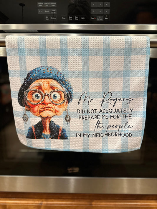 Mr. Rogers Waffle Kitchen Towel