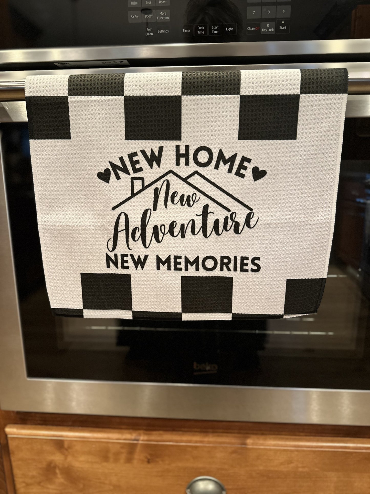 New Home Adventures Waffle Kitchen Towel