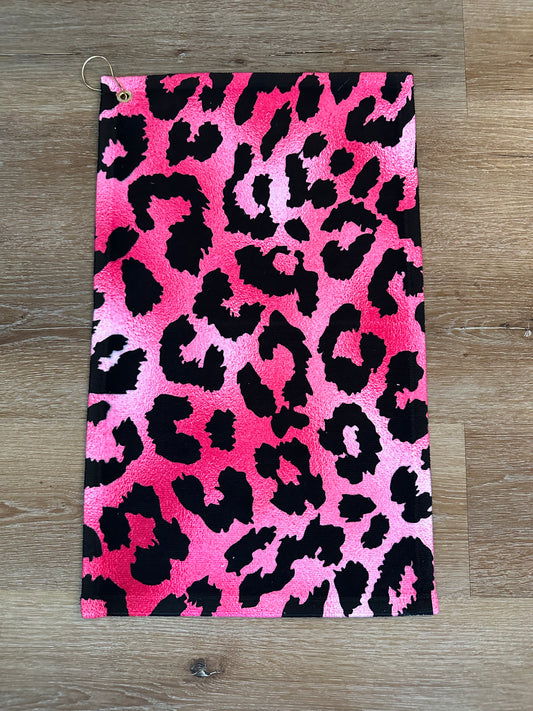 Pink Cheetah Sports Towel