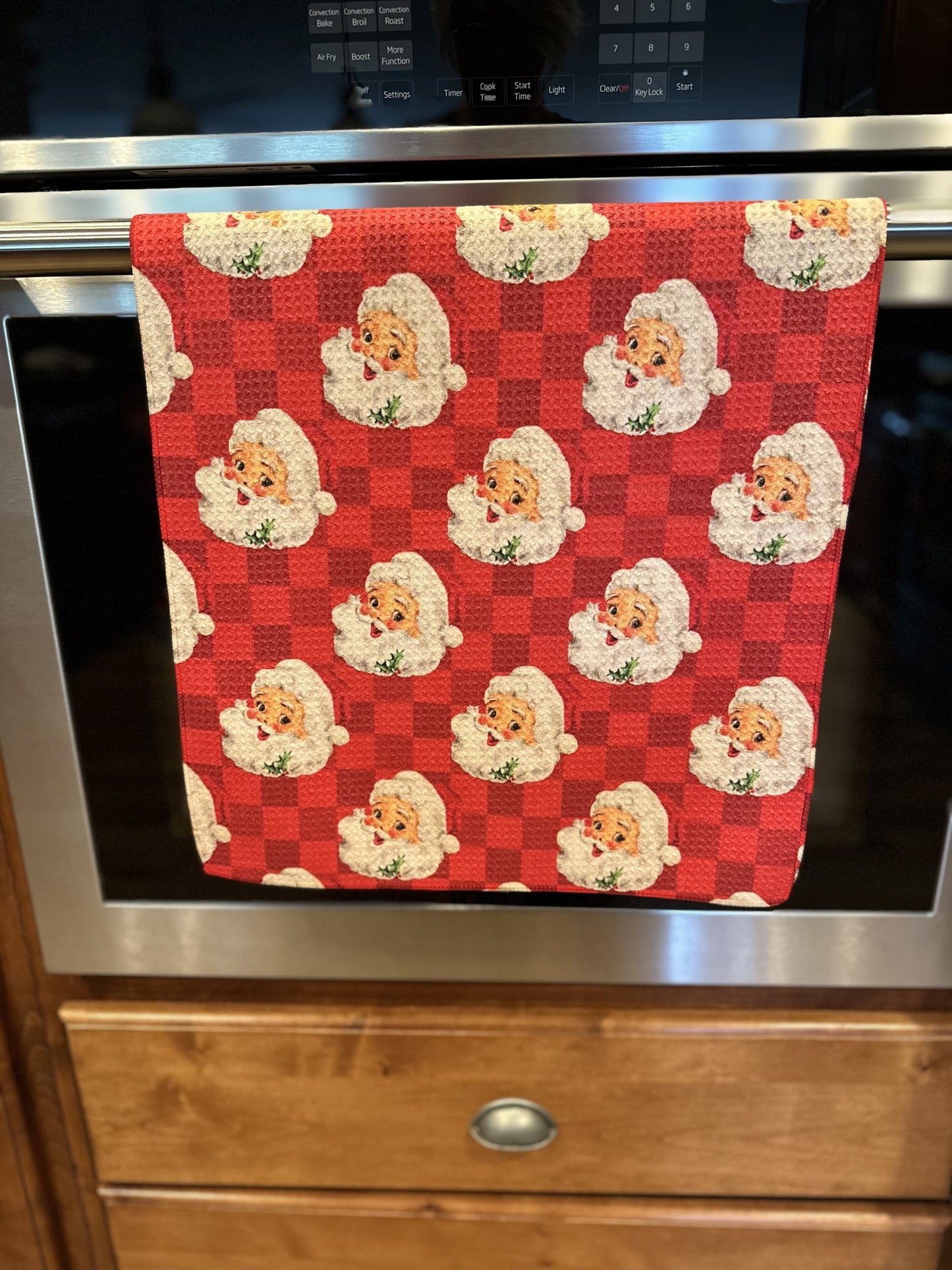 Santa Clause Waffle kitchen towel