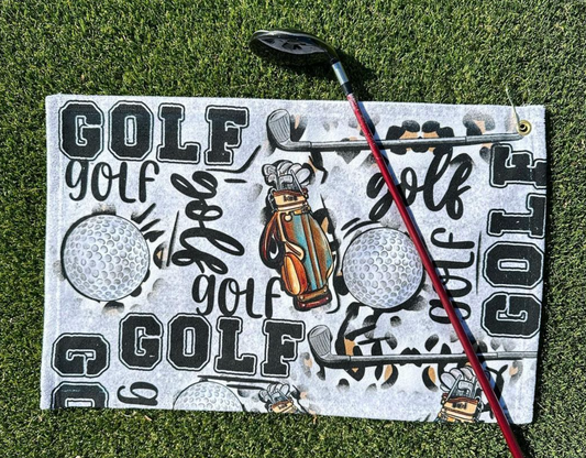 Golf, Golf, Golf, Golf Towel