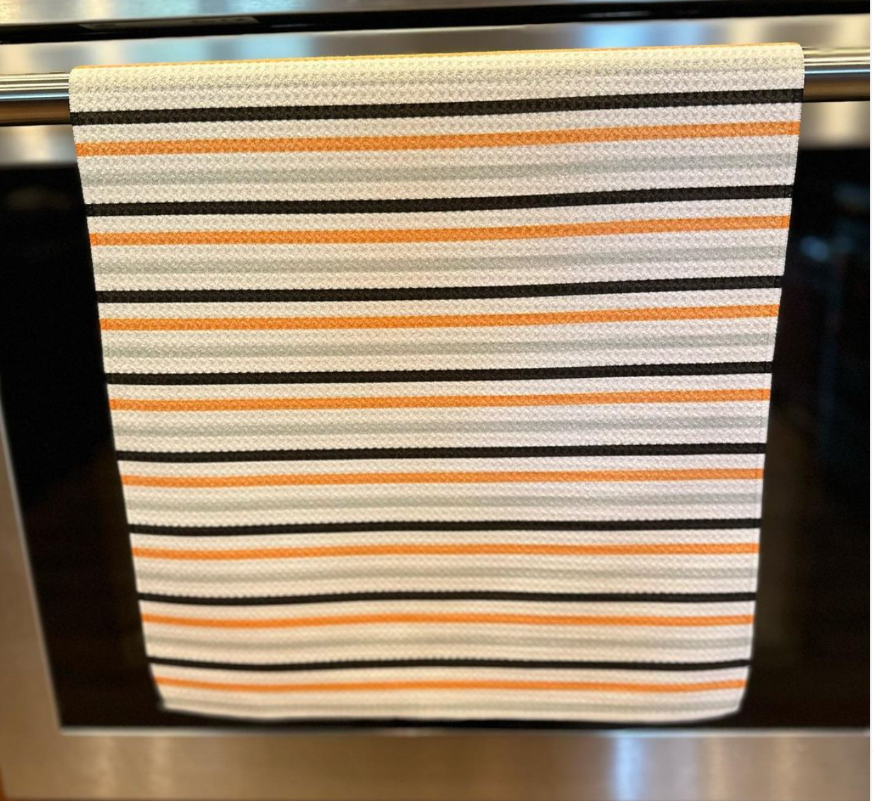 Striped Waffle Kitchen Towel