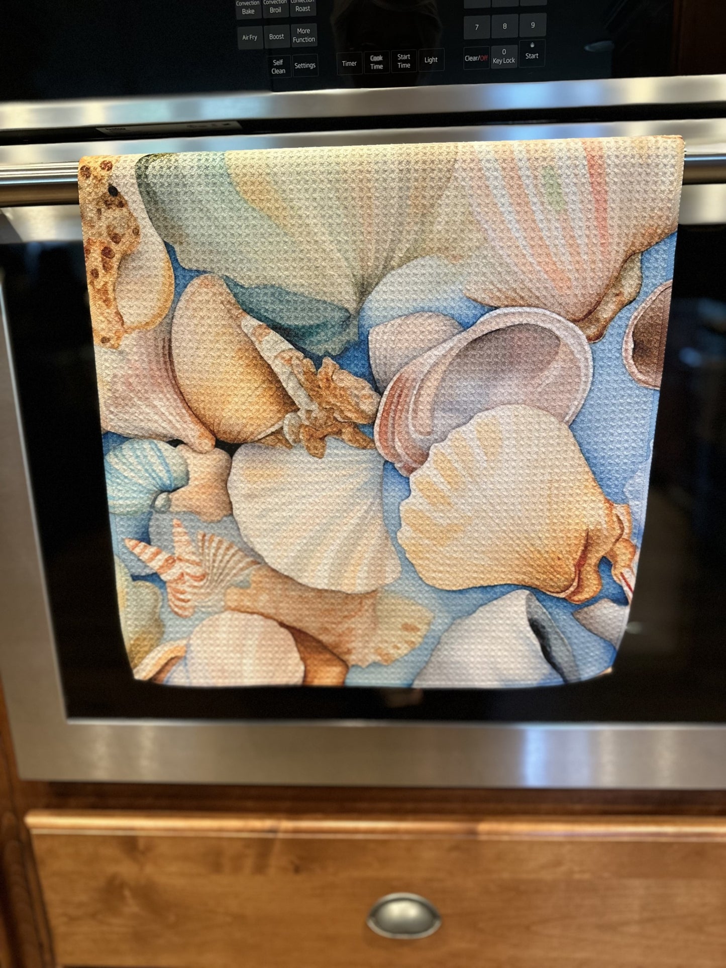 Sea Shells Waffle kitchen towel