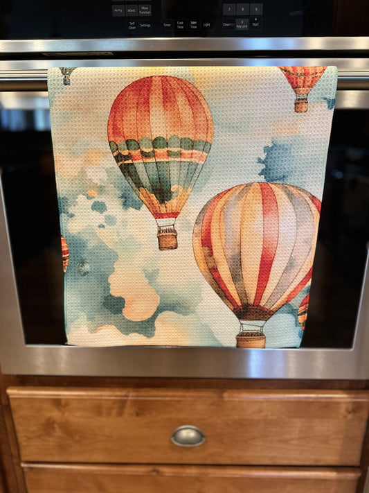Up, up and away Waffle kitchen towel