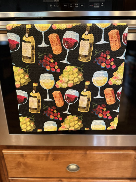 Wine Club Waffle kitchen towel