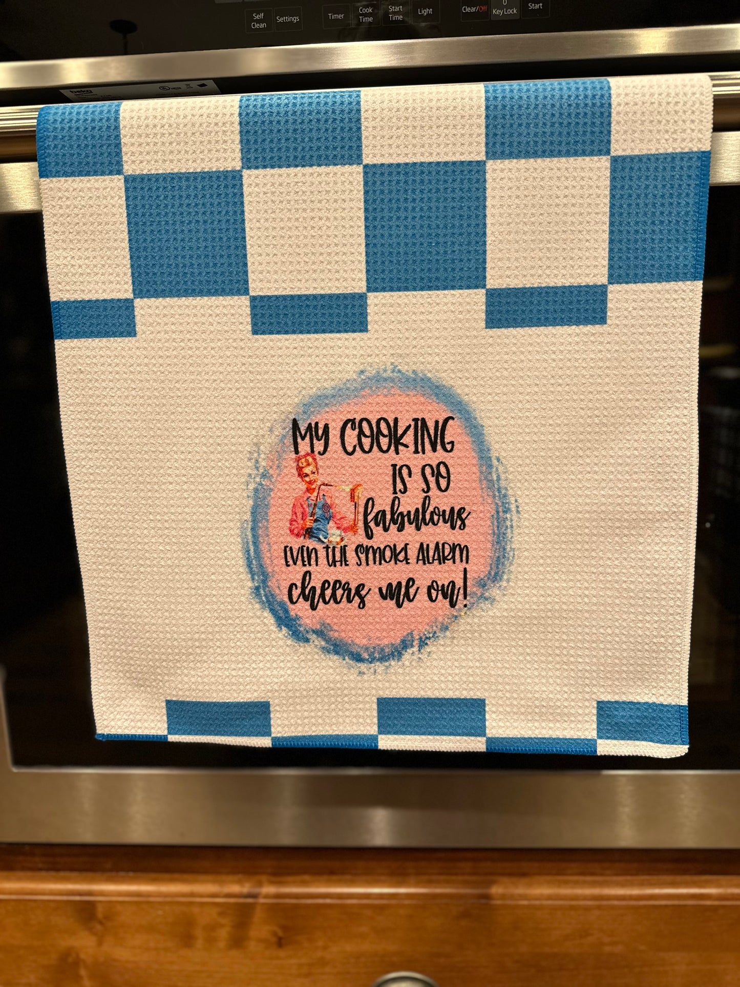 My cooking is fabulous Waffle kitchen towel