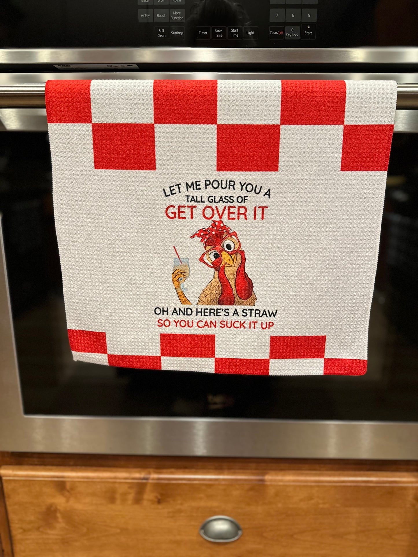 Get over it Waffle kitchen towel