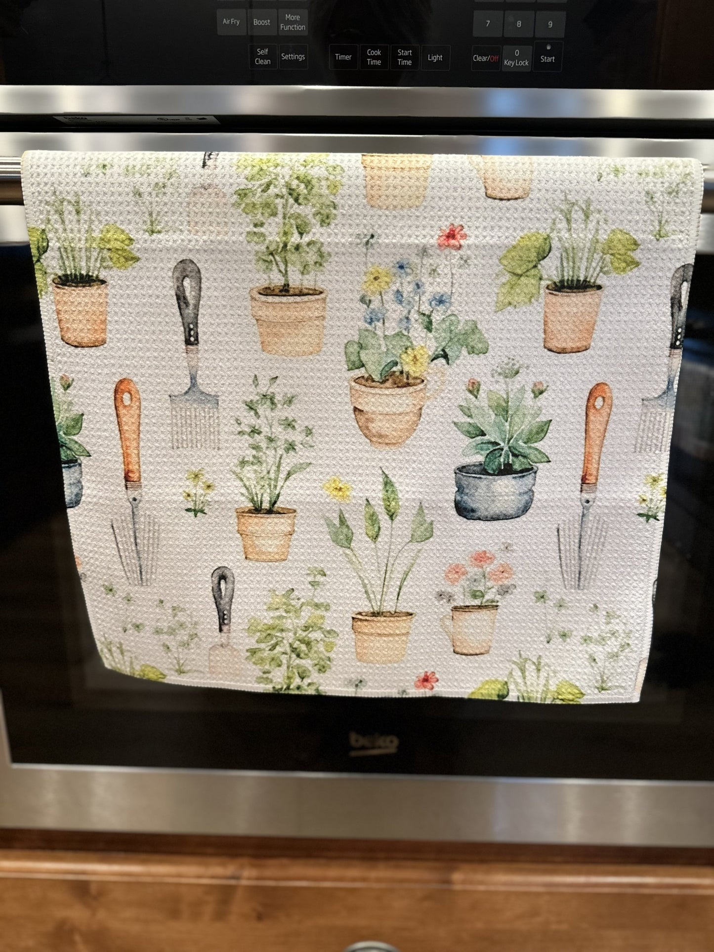 Gardening Waffle Kitchen Towel